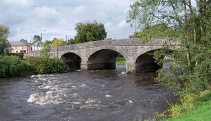 Stone bridge over the river in Belturbet